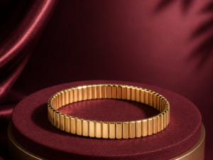 Gold Ridged Bracelet