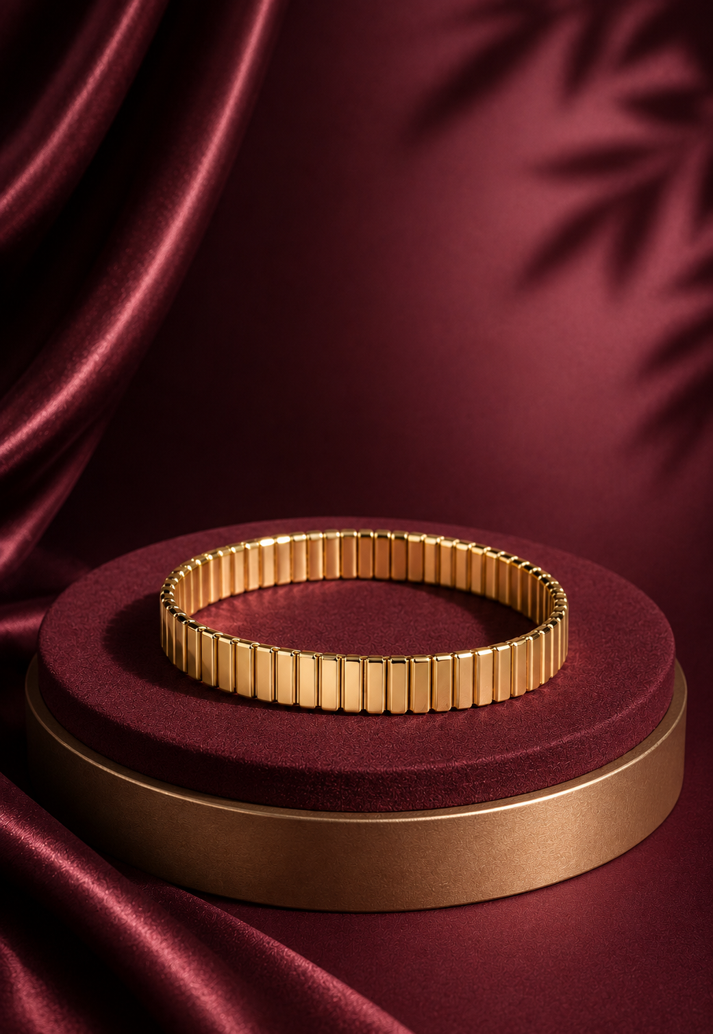 Gold Ridged Bracelet 1 Gold Ridged Bracelet