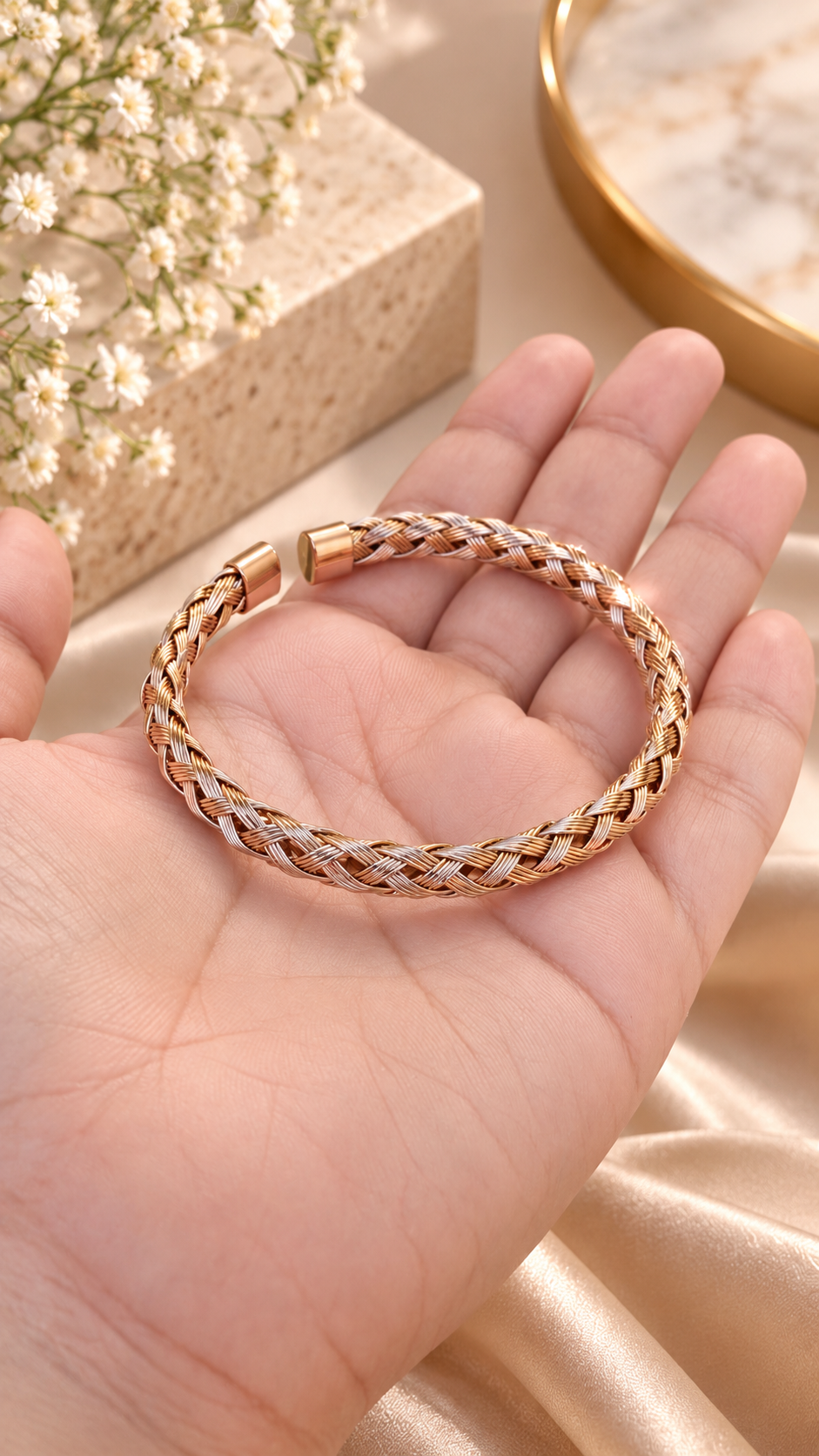 Braided Gold-Plated Bangle 3 Bangle