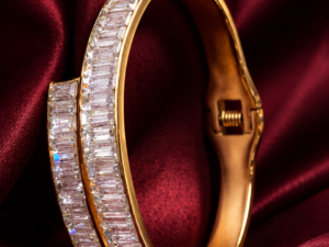 Gold-Plated Crystal Bangle