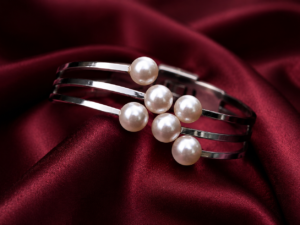 Pearl Multi-Strand Silver Bracelet