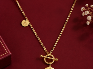 Gold-Tone Paris Pendant Necklace – 316L Stainless Steel