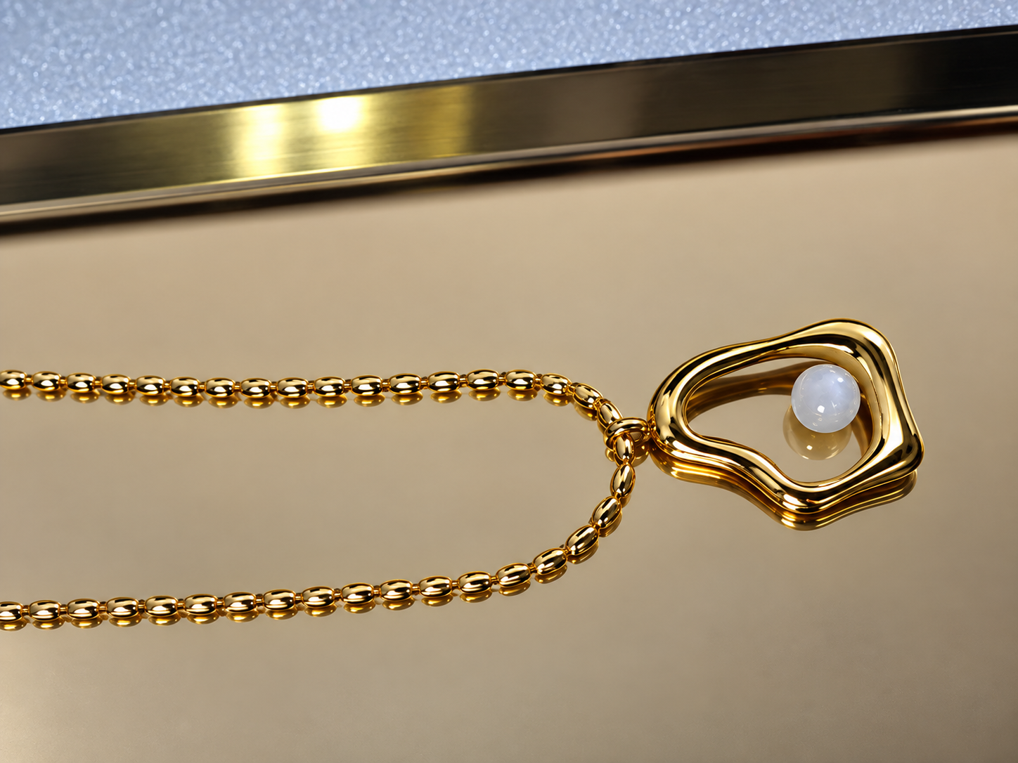 Long Gold Plated Pendant Necklace for Women 3 Gold Plated Pendant Necklace