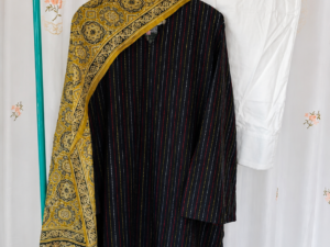 Ajrakh And Striped Suit ASR39